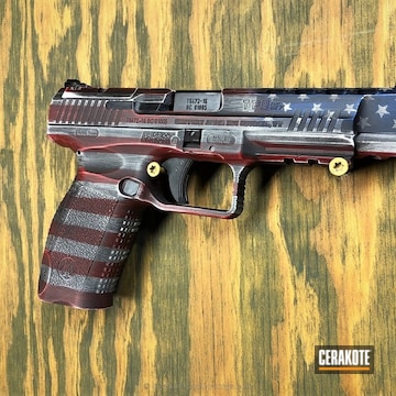 Cerakoted American Flag Cerakote Finish Done On This Canik Tp9sfx Handgun