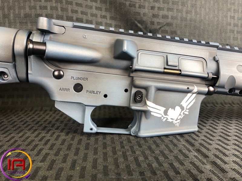 Distressed Rifles Distressed Tactical Rifle done in Graphite Black and Blue Titanium by ...