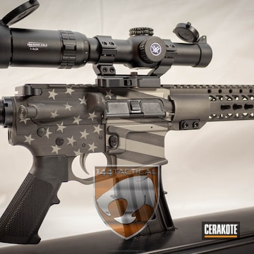 Cerakoted Tactical Rifle Done In A Stars And Stripes Themed Finish