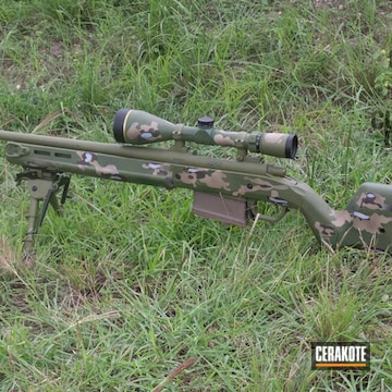 Cerakoted Remington Hunting Rifle In A Custom Cerakote Multicam