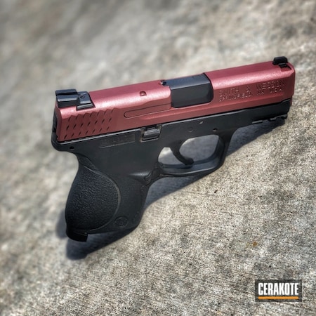 Powder Coating: Crimson H-221,Smith & Wesson,Pistol,M&P,Titanium H-170