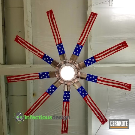 Powder Coating: Hidden White H-242,Ceiling Fan,American Flag,FIREHOUSE RED H-216,More Than Guns,Sky Blue H-169
