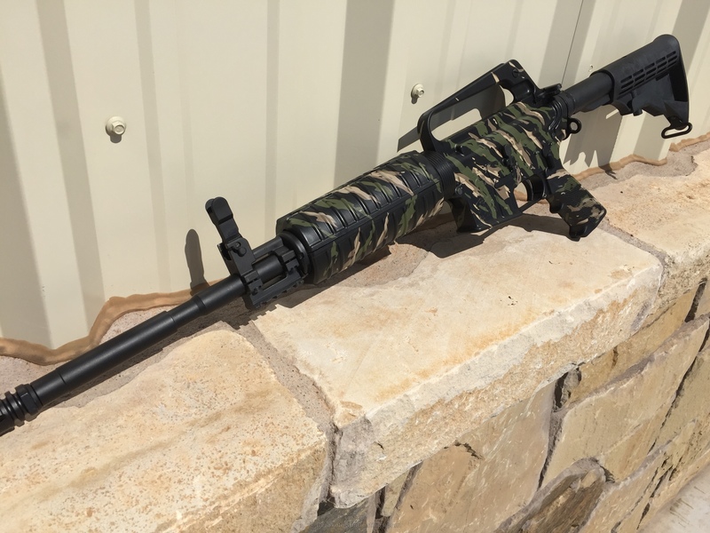 Tiger Stripe Jungle Camo featured on this AR-15 by WEB USER | Cerakote