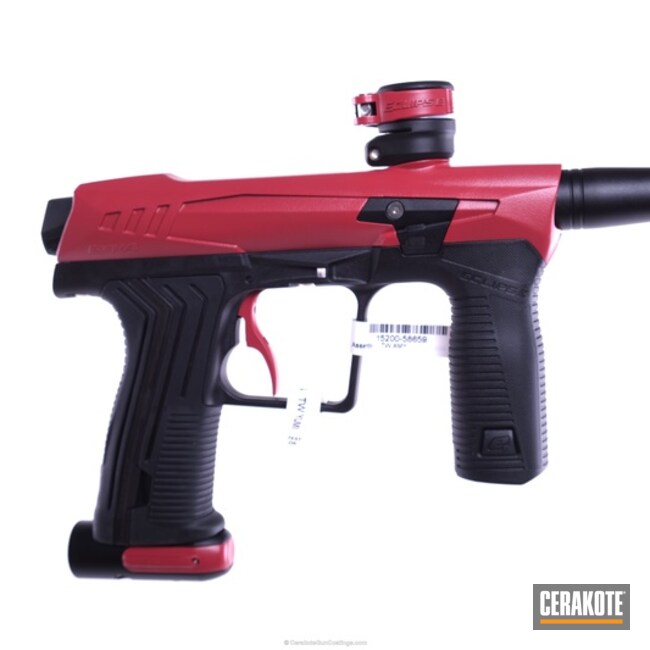 Cerakoted Paintball Gun In H-216 Smith & Wesson Red