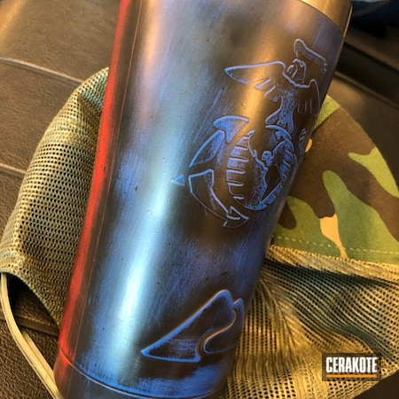 Powder Coating: Cups and Guns,Marine Corp Logo,Stainless Steel Cup,More Than Guns,Cups,Graphite Black H-146,USMC,Marines,NRA Blue H-171,Custom Tumbler Cup,USMC Red H-167,Custom Cup,Blood Stripe