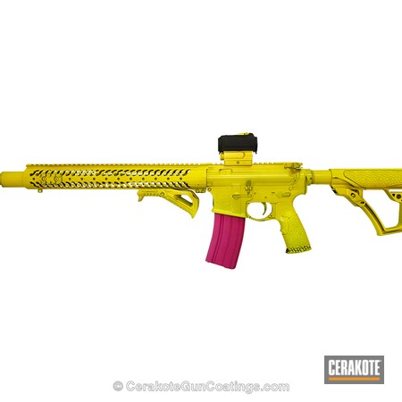 Powder Coating: Electric Yellow H-166,Chapie Gun,Tactical Rifle,AR-15