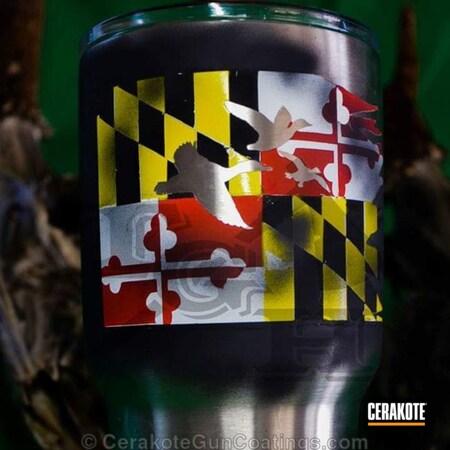 Powder Coating: MD Flag,Hydrate in Style,Custom Tumbler Cup,Electric Yellow H-166,USMC Red H-167,More Than Guns,Gen II Graphite Black HIR-146
