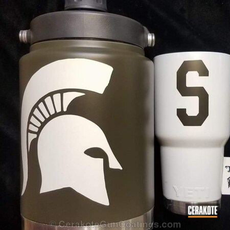 Powder Coating: Bright White H-140,Mil Spec O.D. Green H-240,Hydrate in Style,Custom Tumbler Cup,More Than Guns