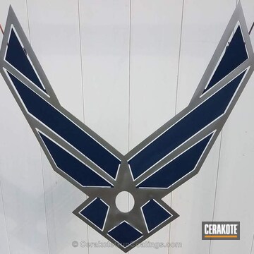 Cerakoted Air Force Themed Metal Art Piece