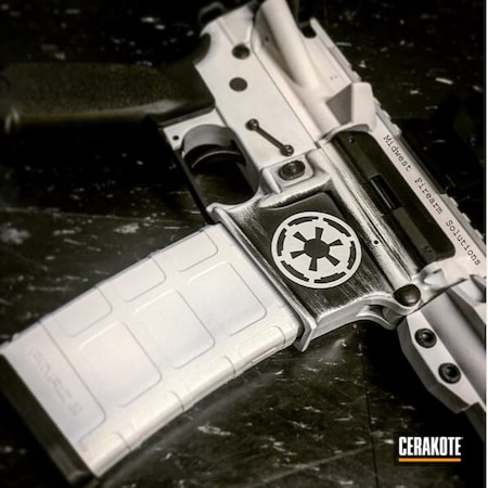 Powder Coating: Bright White H-140,Graphite Black H-146,Star Wars Theme,Theme,Galactic Empire,Tactical Rifle,Star Wars,Star Wars AR-15