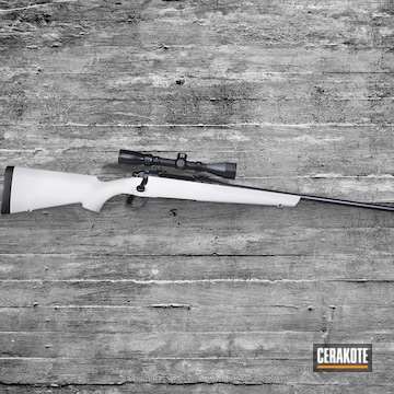 Cerakoted Remington Bolt Action Rifle Done In H-136 Snow White