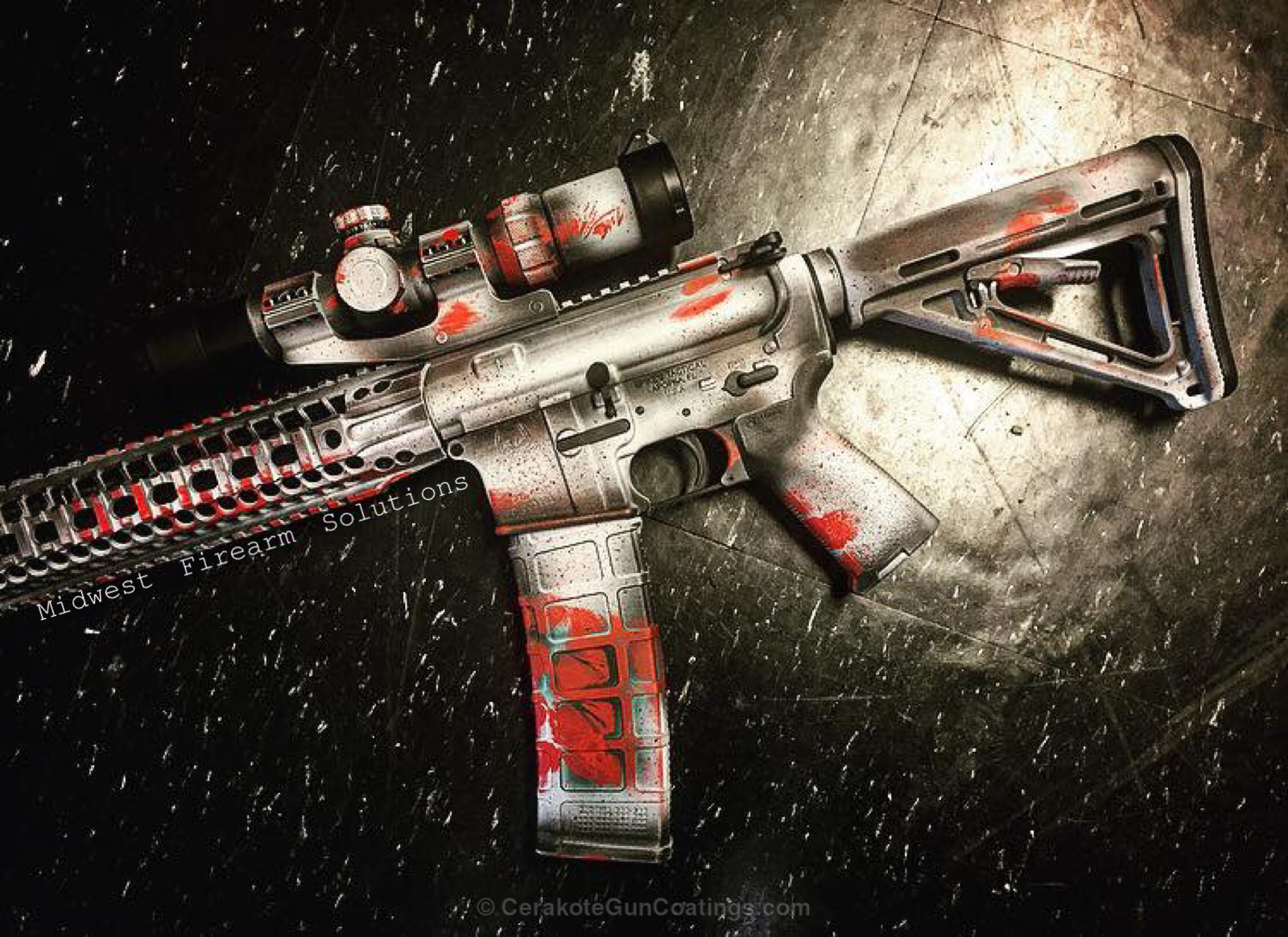 Bloodworn Zombie Themed AR Pistol by TRISTAN SCHWARTZ | Cerakote