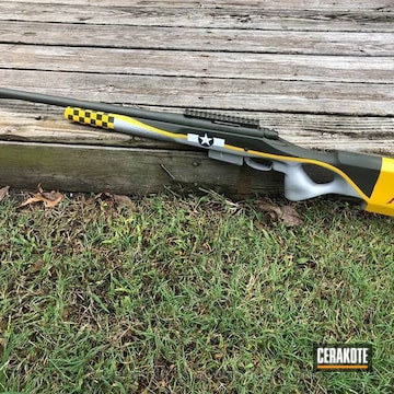 Cerakoted Bolt Action Rifle In A Bomber Themed Finish