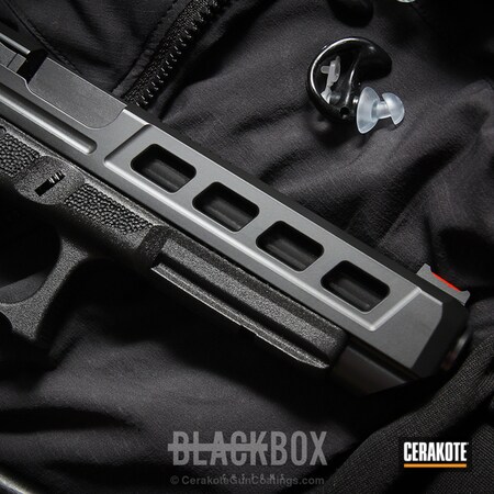 Powder Coating: Graphite Black H-146,Glock,Pistol,Stippled
