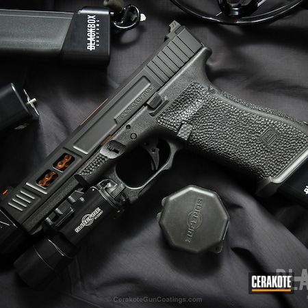 Powder Coating: Glock,Pistol,Stippled,Gen II Graphite Black HIR-146