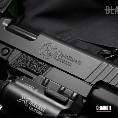 Powder Coating: Nighthawk Custom,Pistol,Armor Black H-190