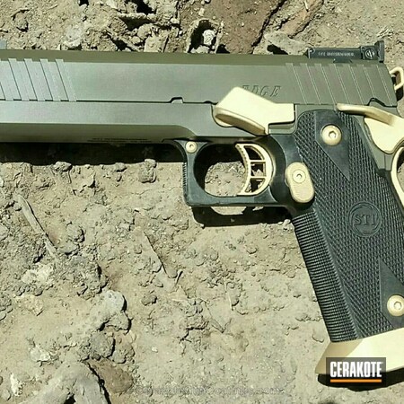 Powder Coating: 9mm,Pistol,Gold H-122,O.D. Green H-236,2011,STI