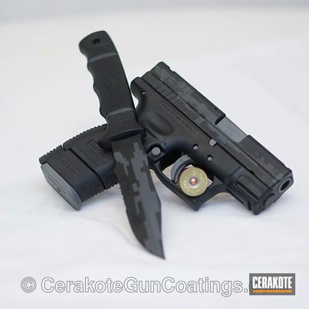 Powder Coating: Graphite Black H-146,Knives,SOG,Handguns,SOCOM BLUE  H-245,Springfield Armory