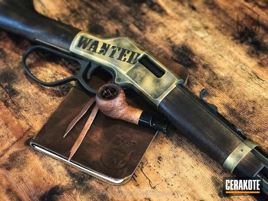 Distressed Old School Lever Action Rifle by DAVID | Cerakote