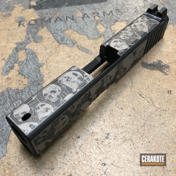 Cerakoted Laser Engraved Glock Slide With A Custom Cerakote Finish