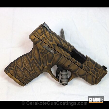 Powder Coating: Graphite Black H-146,Smith & Wesson,M&P Shield,Burnt Bronze H-148,Kryptek