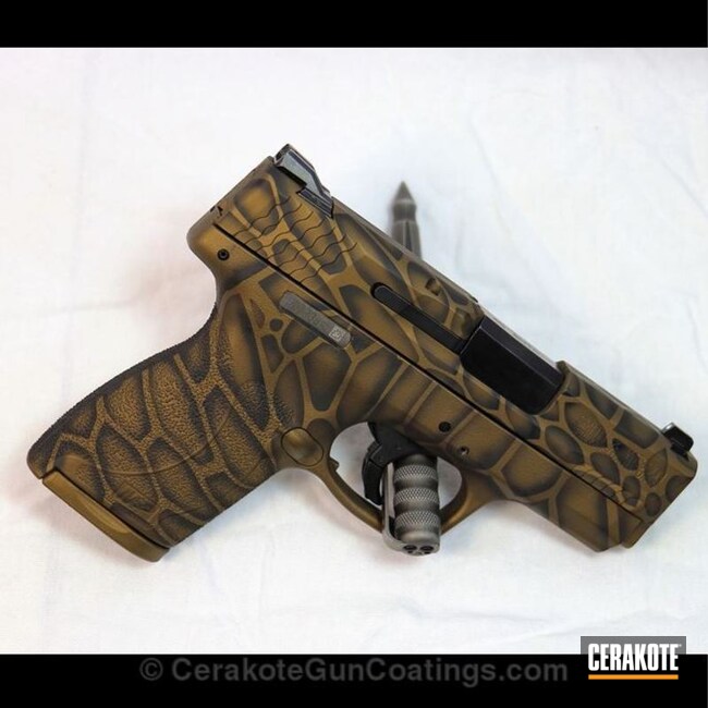 Cerakoted: Kryptek,Graphite Black H-146,Smith & Wesson,Burnt Bronze H-148,M&P Shield