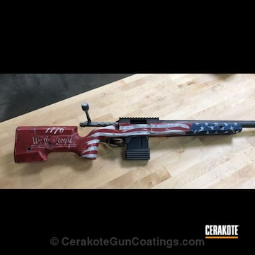 Cerakoted American Flag Themed Bolt Action Rifle