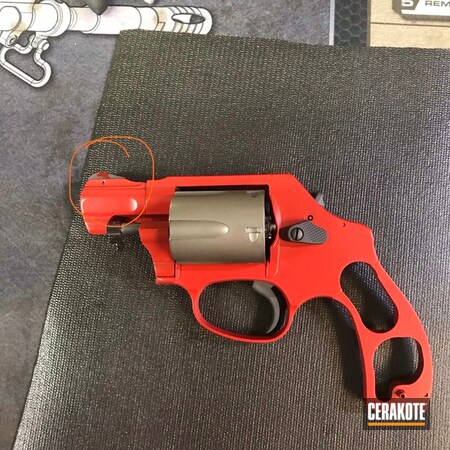 Powder Coating: Two Tone,Revolver,Sniper Grey H-234,FIREHOUSE RED H-216