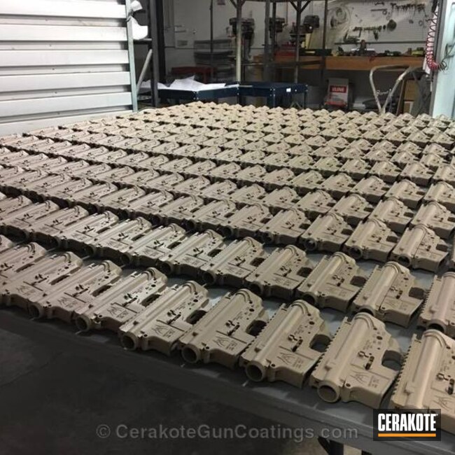 Cerakoted: Upper / Lower,MAGPUL® FLAT DARK EARTH H-267,Solid Tone,Spikes,Robotic Production