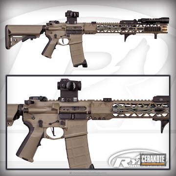 Cerakoted Tactical Rifle Coated In H-231 Magpul Foliage Green