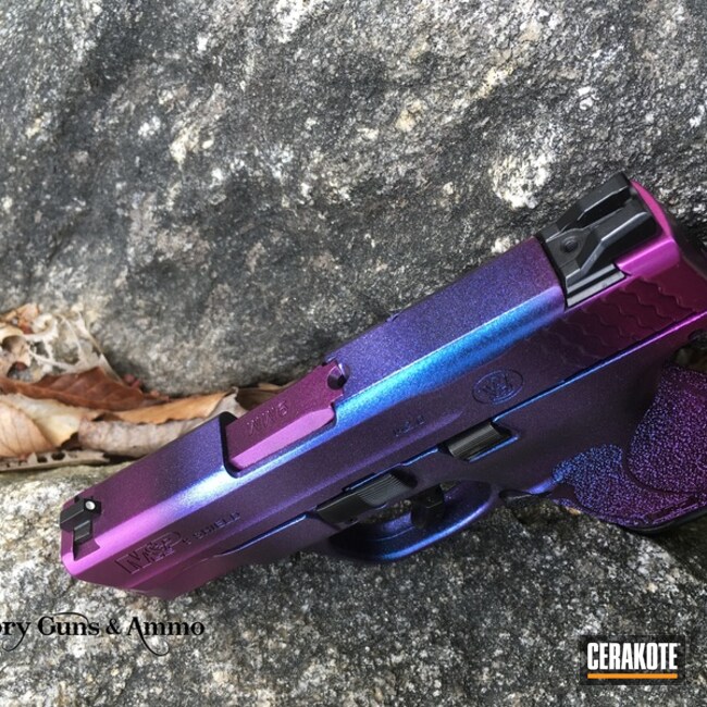 Cerakoted Smith & Wesson Map With A Purple Gun Candy Finish