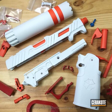 Powder Coating: Hunter Orange H-128,Snow White H-136,Gun Parts