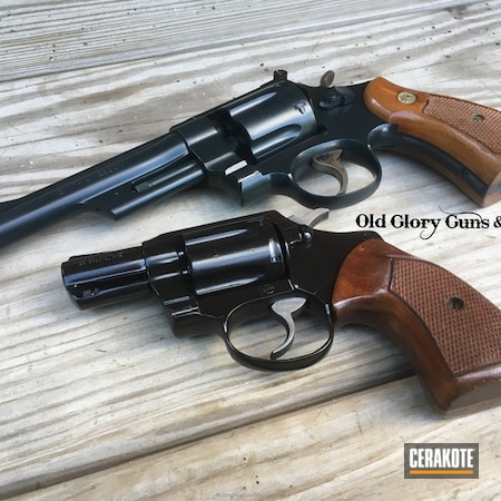 Powder Coating: Smith & Wesson,SW Model 19,Gloss Black H-109,Colt Cobra,Refinished,Revolver,Classic Gun,Midnight Blue H-238,Colt
