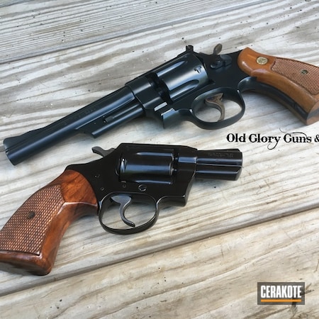 Powder Coating: Smith & Wesson,SW Model 19,Gloss Black H-109,Colt Cobra,Refinished,Revolver,Classic Gun,Midnight Blue H-238,Colt