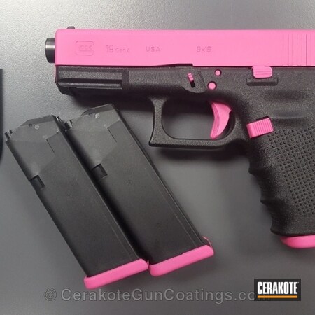 Powder Coating: Glock,Pistol,Glock 19,Prison Pink H-141