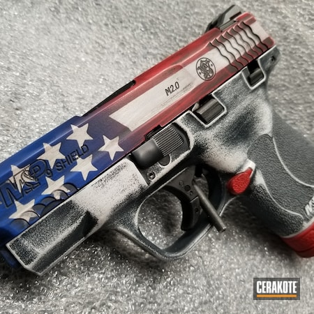 Powder Coating: Matching Set,Smith & Wesson M&P,Smith & Wesson,Graphite Black H-146,NRA Blue H-171,Pistol,Stormtrooper White H-297,USMC Red H-167,American Flag