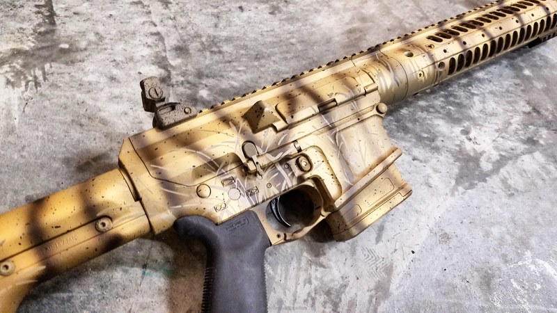 Tactical Rifle done in a Cerakote Grassland Camo Finish by ARMISTEAD ...