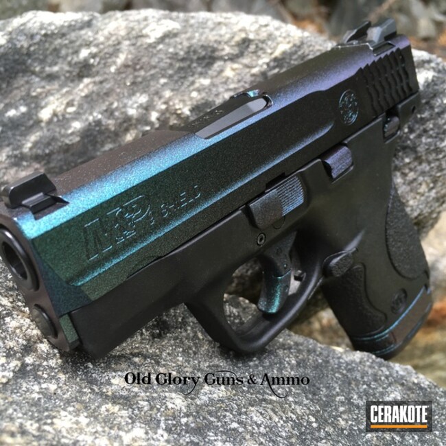 Cerakoted Smith & Wesson Handgun Finished In Graphite Black And Gun Candy