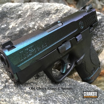 Cerakoted Smith & Wesson Handgun Finished In Graphite Black And Gun Candy