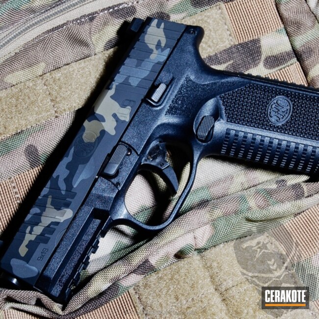 Cerakoted Fn 509 Handgun In A Multicam Black Finish