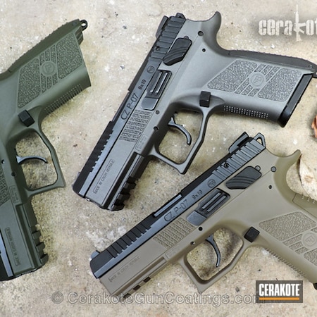 Powder Coating: Polymer Frame,Handguns,CZ,O.D. Green H-236,Tungsten H-237,Flat Dark Earth H-265,Pistols