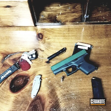 Powder Coating: Glock 43,Slide,Conceal Carry,Glock,Highland Green H-200,Pistol,EDC,Glock Slides