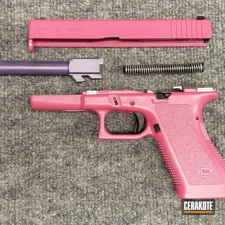 Powder Coating: Glock,SIG™ PINK H-224,Pistol,Bright Purple H-217,Glock 17