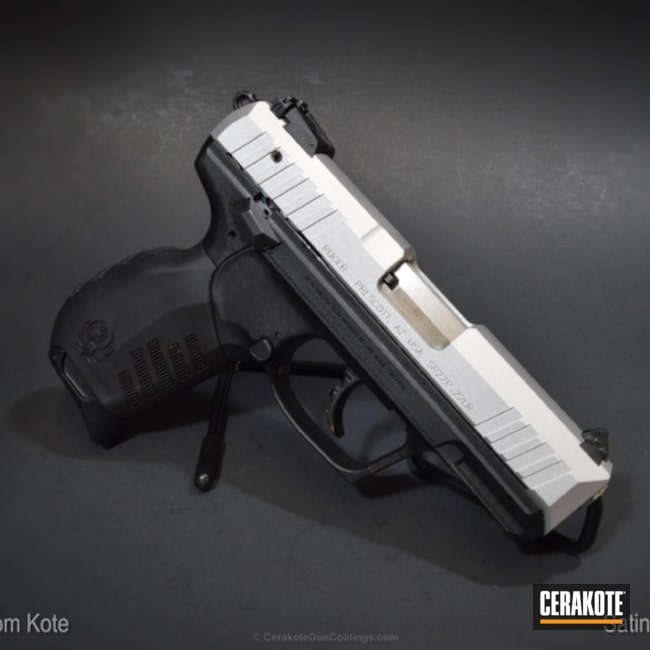 Cerakoted Ruger Sr22 Handgun In A Satin Aluminum Finish