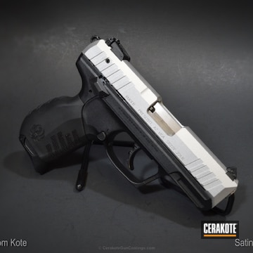 Cerakoted Ruger Sr22 Handgun In A Satin Aluminum Finish