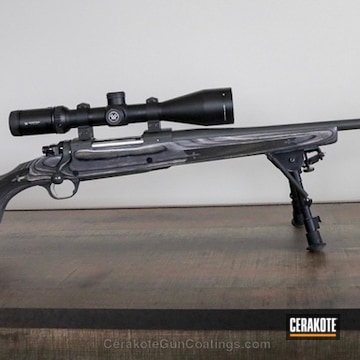 Cerakoted Ruger M77 Bolt Action Rifle Done In E-120 Smoke