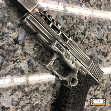 Powder Coating: Graphite Black H-146,Glock,Distressed,Pistol