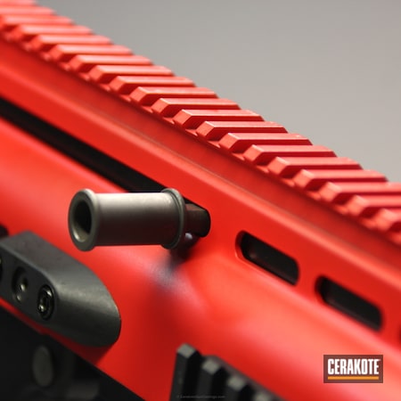 Powder Coating: Two Tone,SCAR-L,Tactical Rifle,STOPLIGHT RED C-143,SCAR
