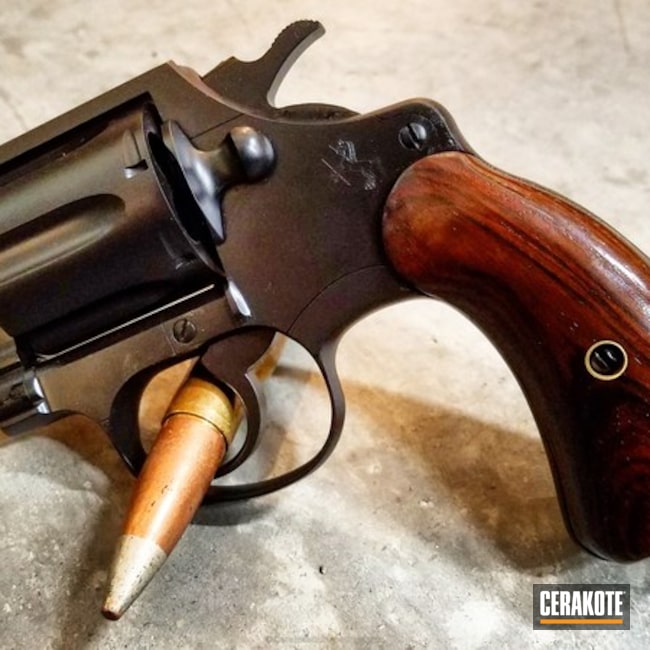 Cerakoted Colt Revolver Refinished In Graphite Black