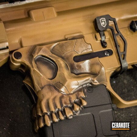 Powder Coating: Spike's Tactical,Armor Black H-190,Jack,Tactical Rifle,TROY® COYOTE TAN H-268,Skull